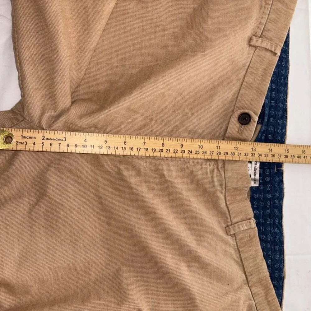 Peter Millar Men's Tan Brown Corduroy Pants Size 42 Traditional Business Casual